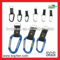 new designed high quality short strap carabiner key chain